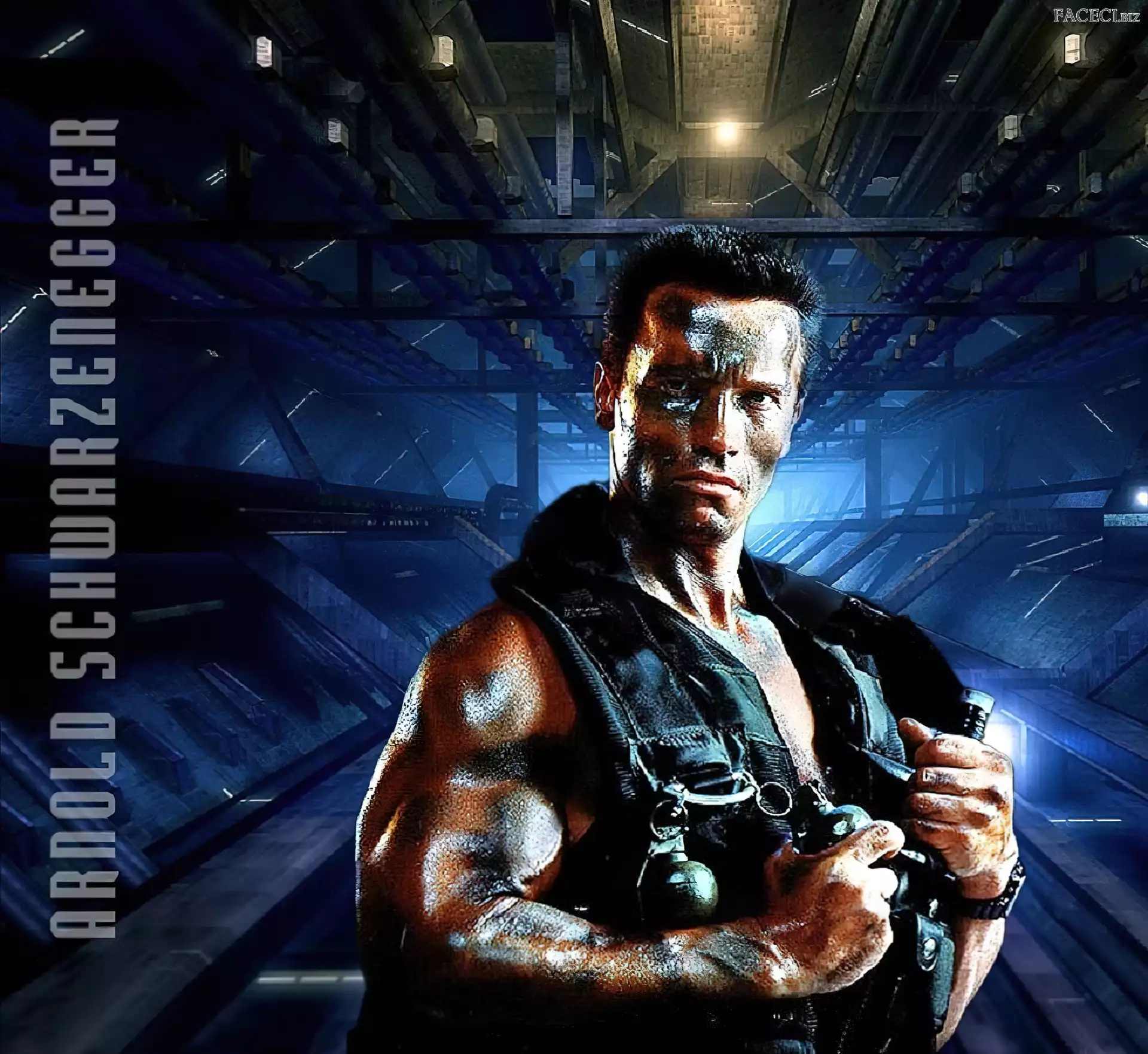 Arnold Schwarzenegger, Kamuflaż, Aktor, Muskuły