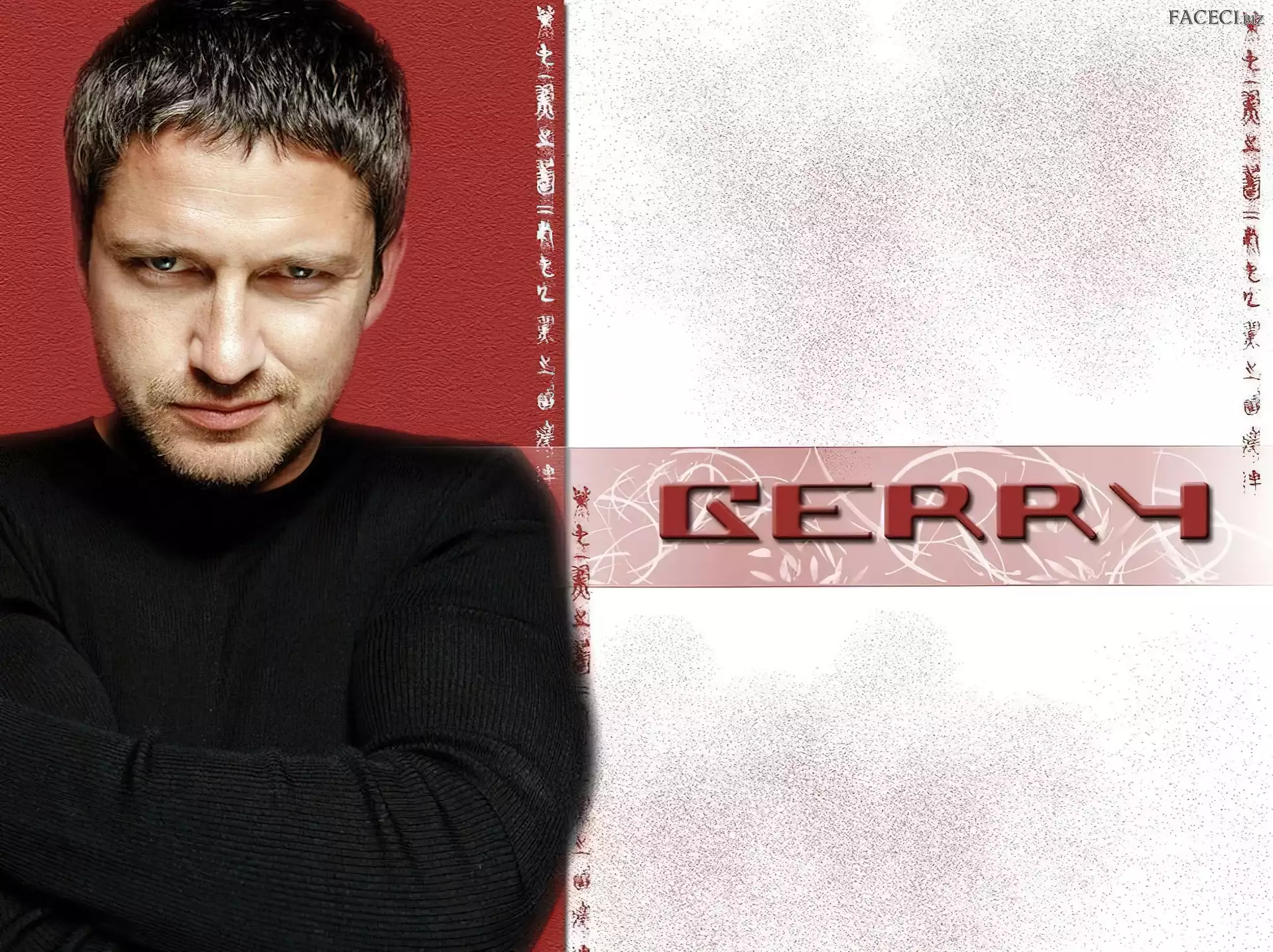 czarna koszulka, Gerard Butler