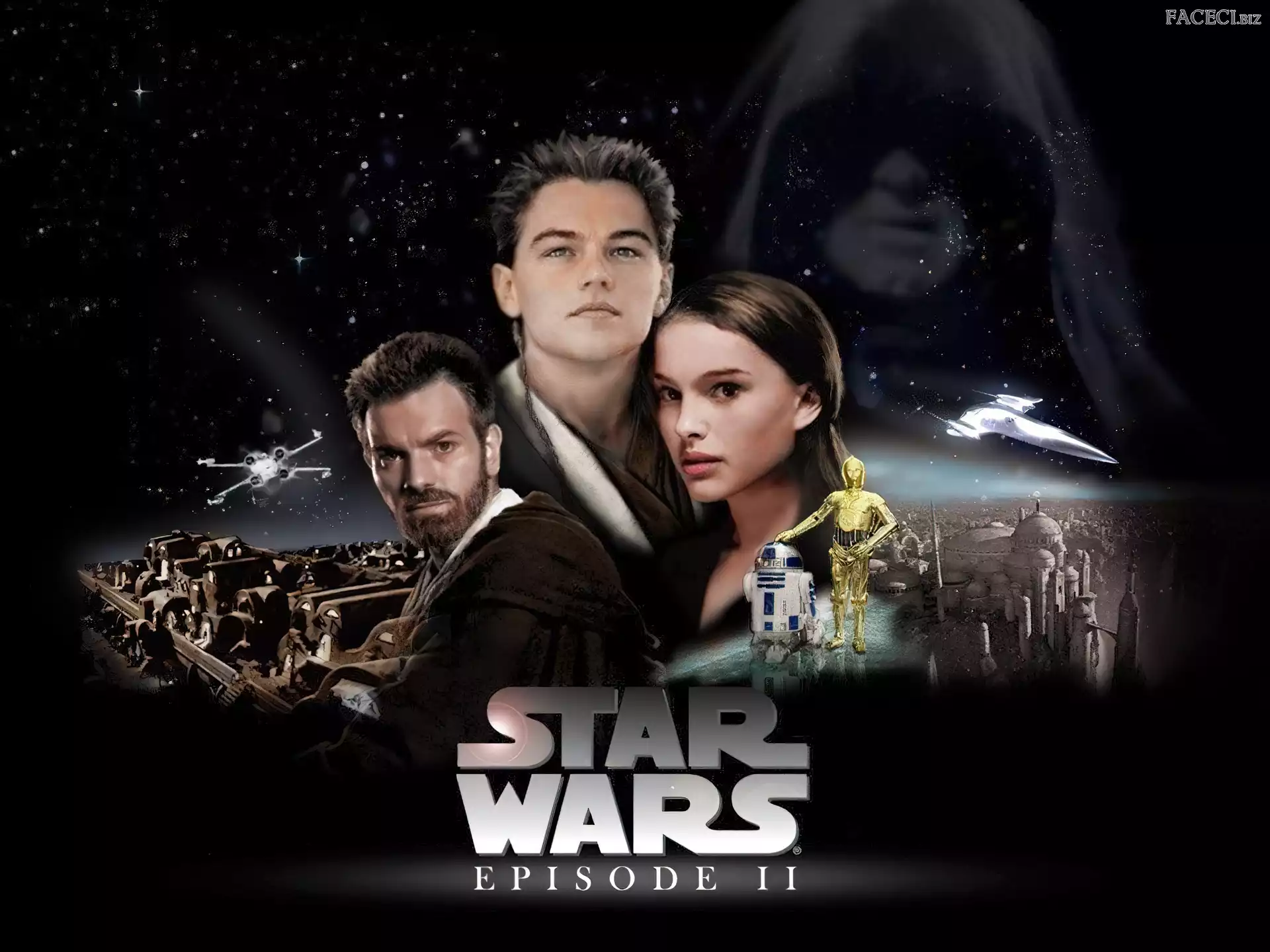 gwiazdy, miasto, postacie, Star Wars, Leonardo DiCaprio