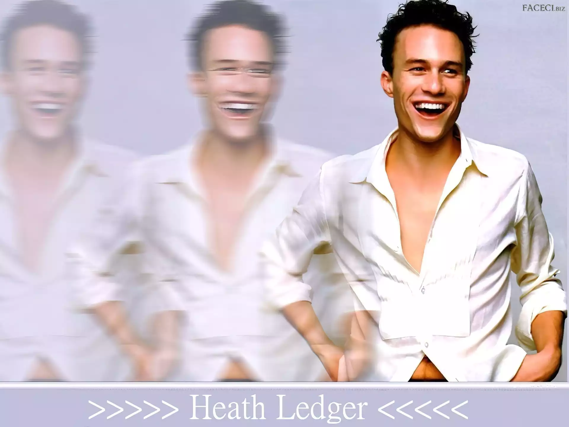 Heath Ledger, biała koszula