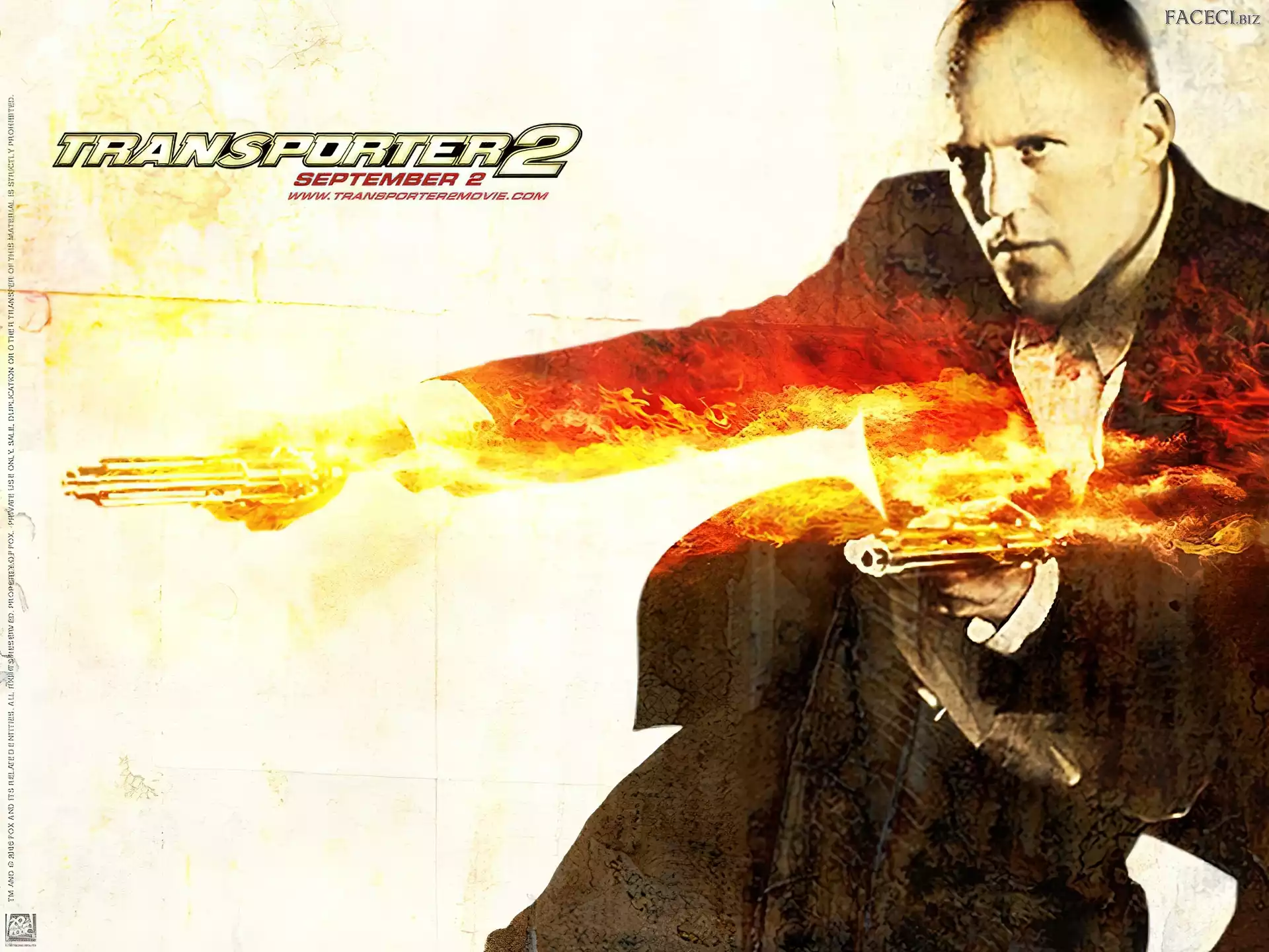 Jason Statham, pistolet