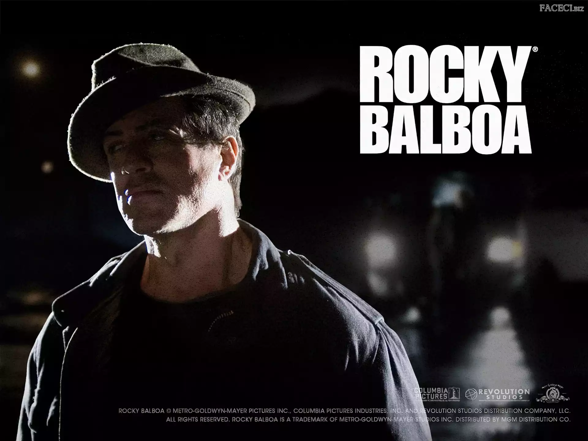 Rocky Balboa, kapelusz, noc, Sylvester Stallone