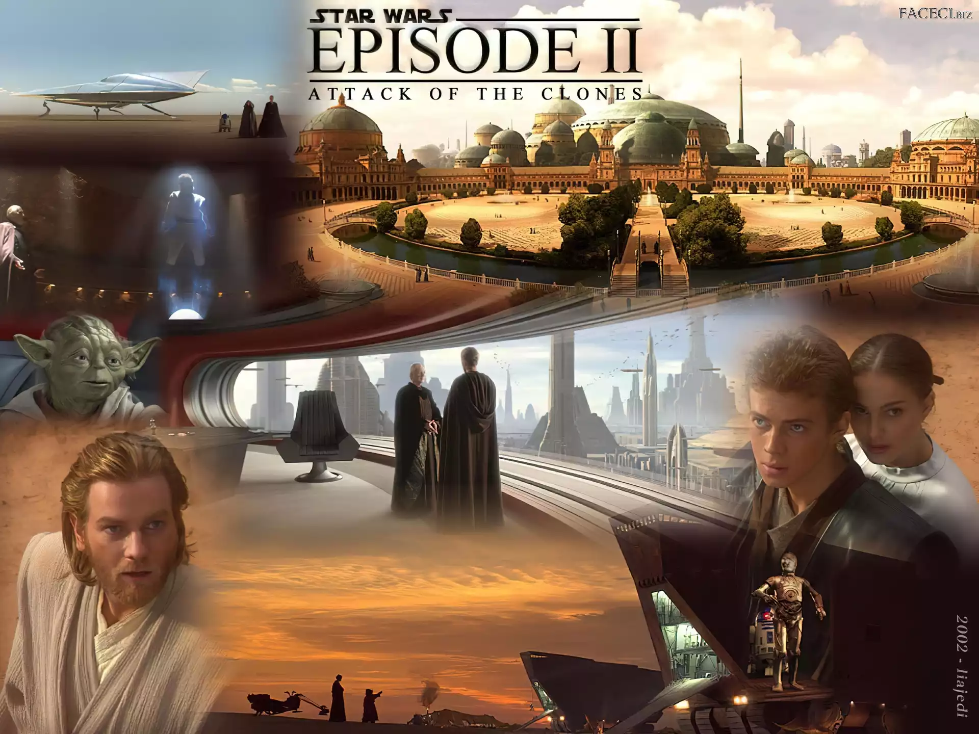 Hayden Christensen, Star Wars, pałac, fosa, Natalie Portman, kopuła