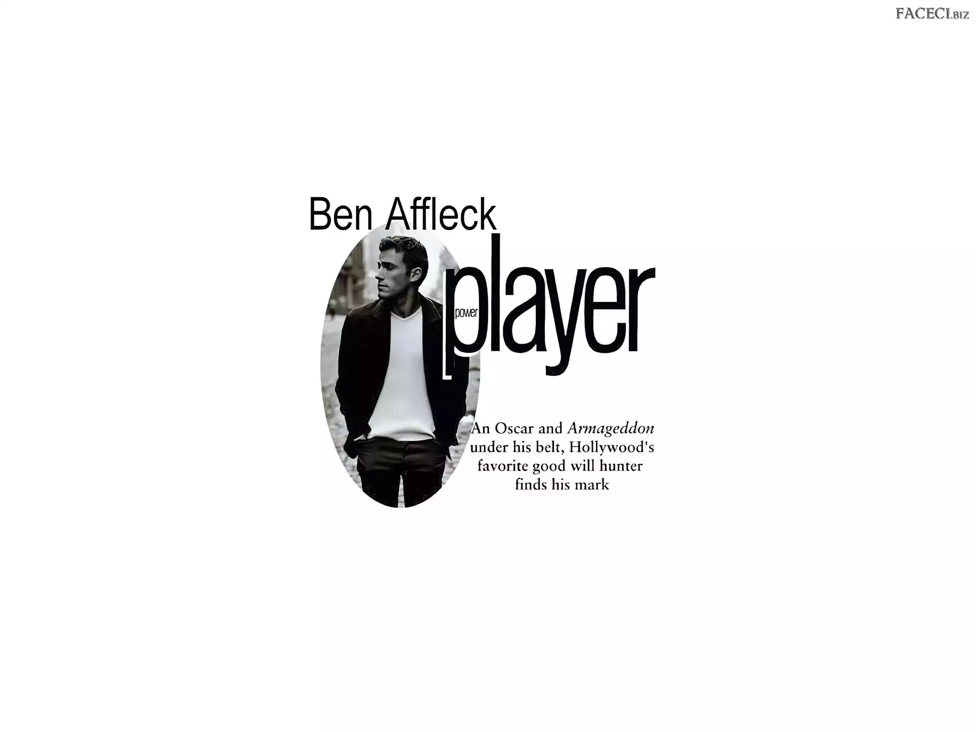 koszulka, Ben Affleck, biała