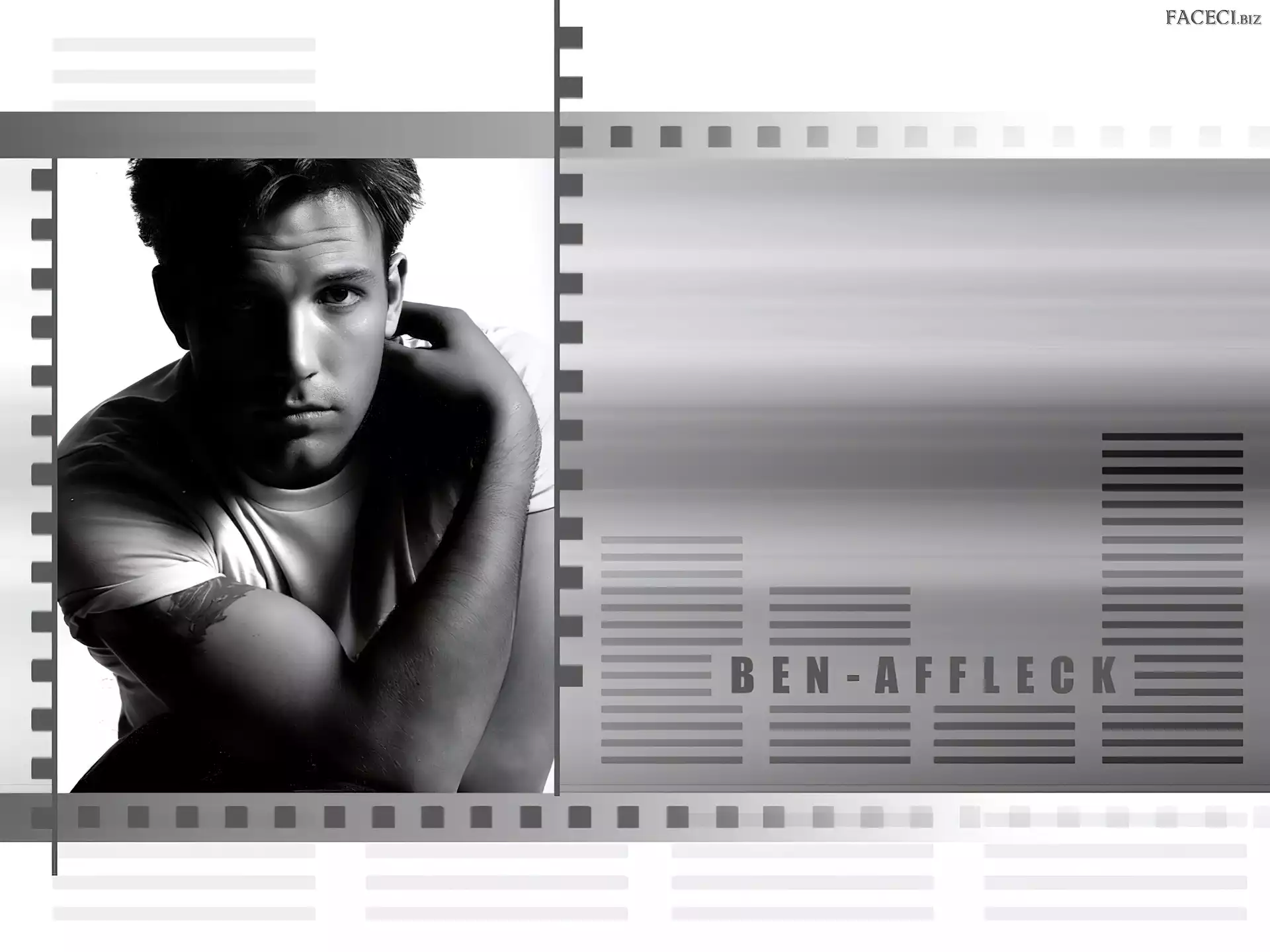 koszulka, Ben Affleck, biała