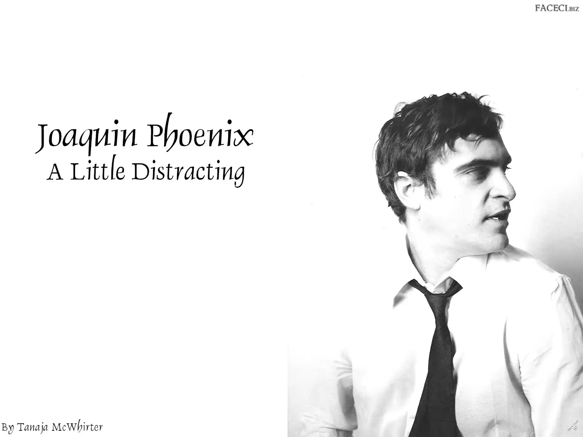 krawat, Joaquin Phoenix, biała koszula