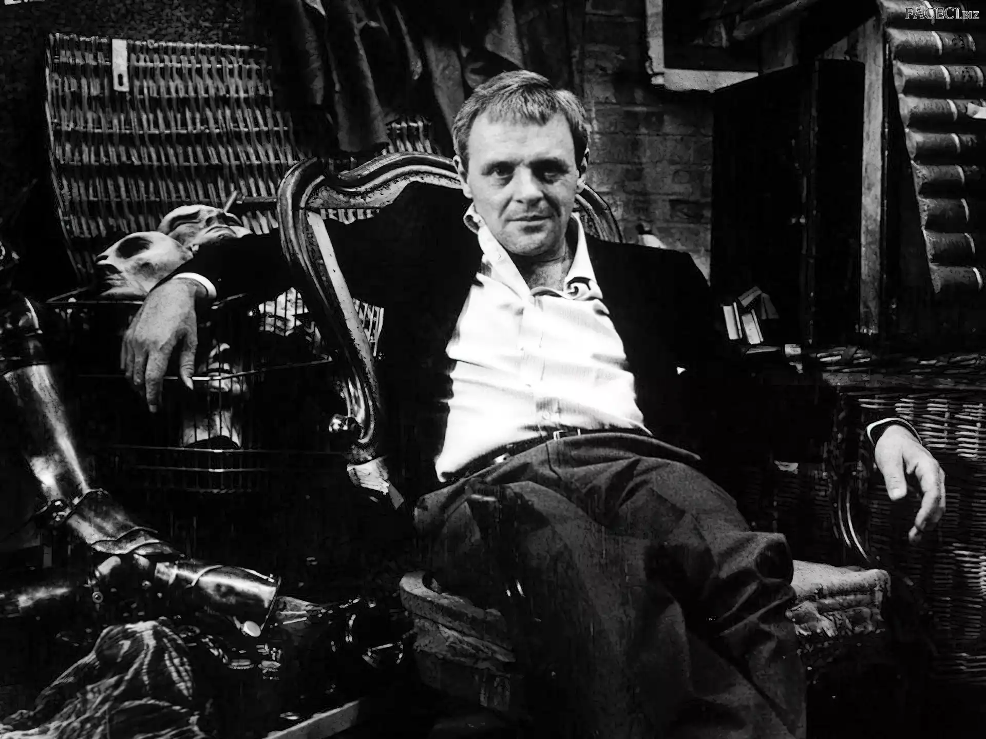 krzesło, Anthony Hopkins, mężczyzna
