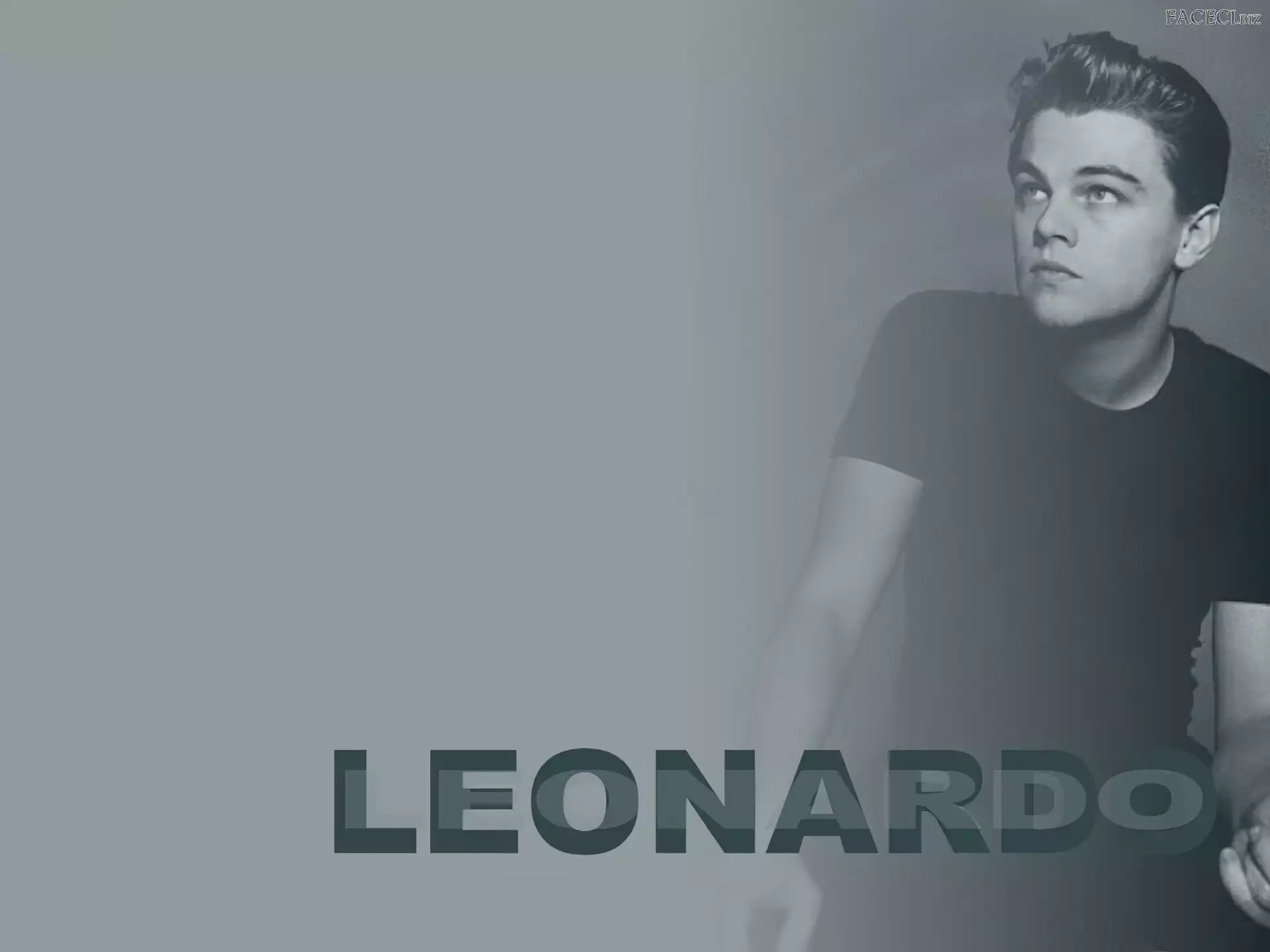Leonardo DiCaprio, czarna koszulka