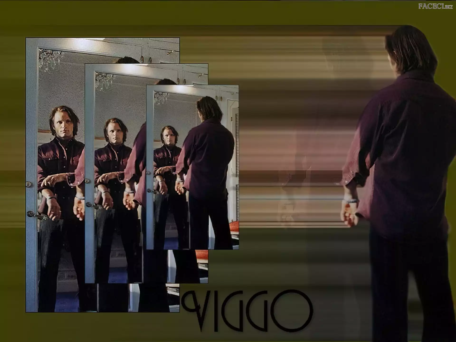 lustro, Viggo Mortensen, drzwi