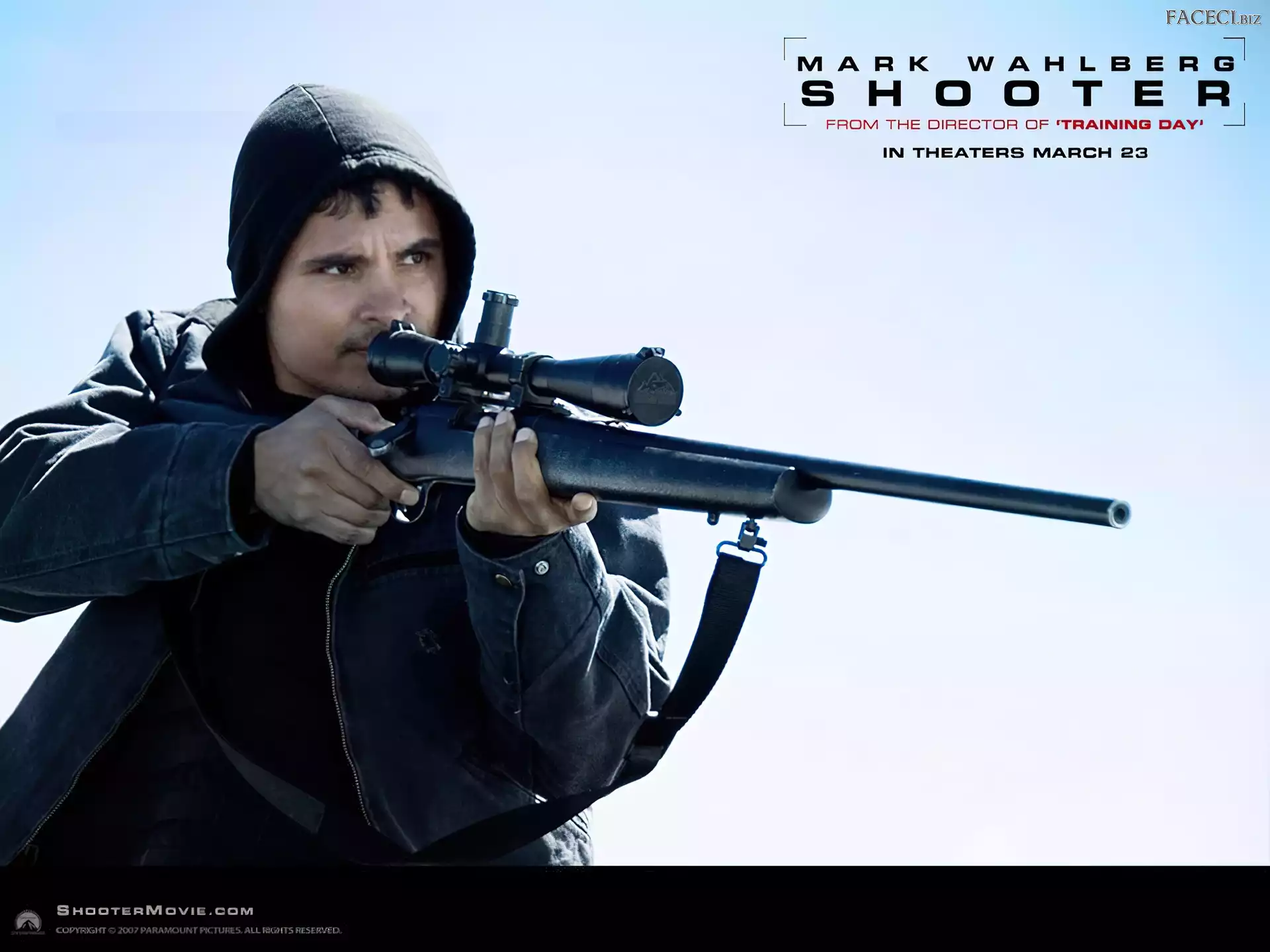 karabin, Aktor, Film, Shooter, Mark Wahlberg, kaptur