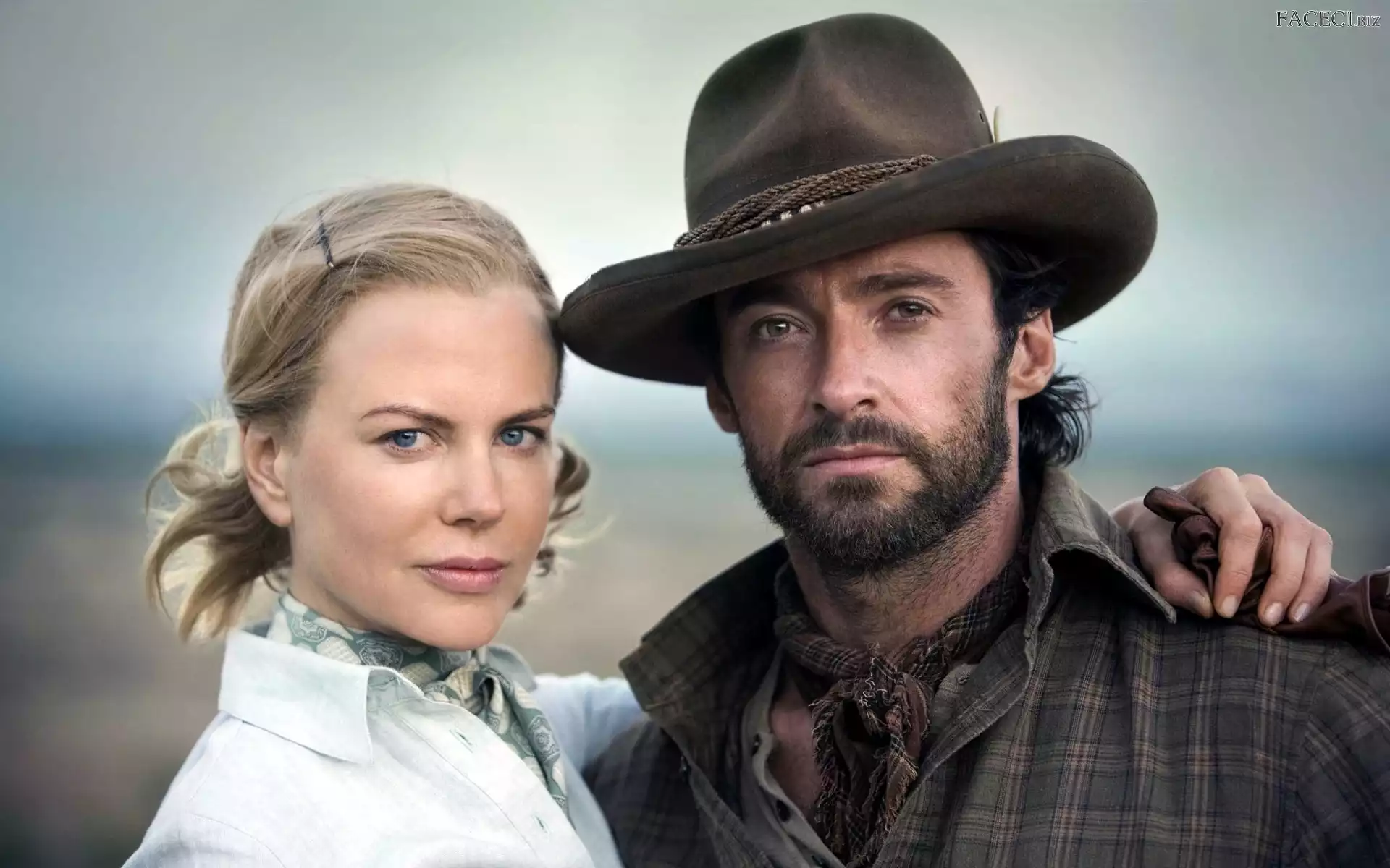 Nicole Kidman, Kapelusz, Hugh Jackman, Zarost