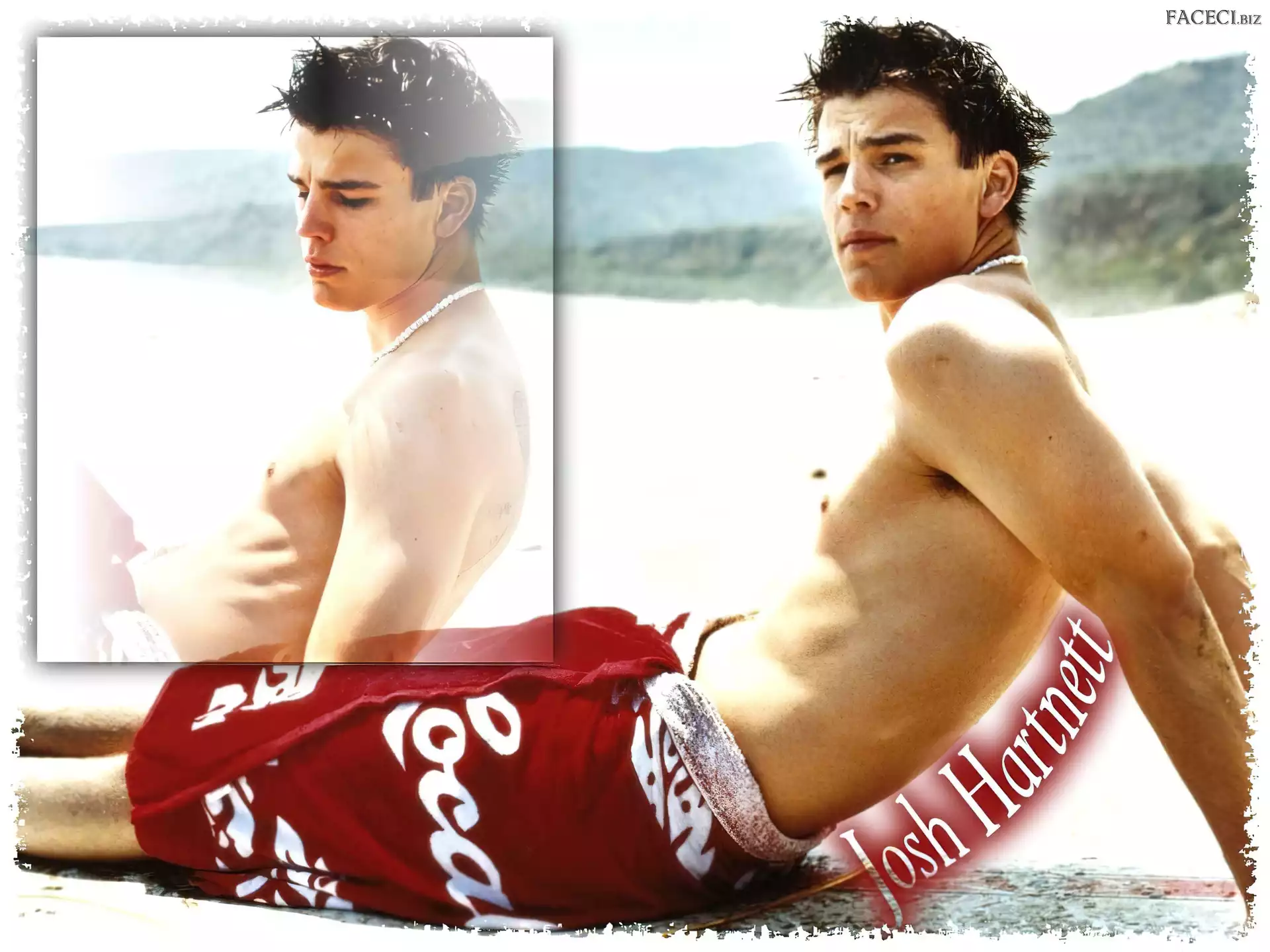 plaża, Josh Hartnett, ręcznik
