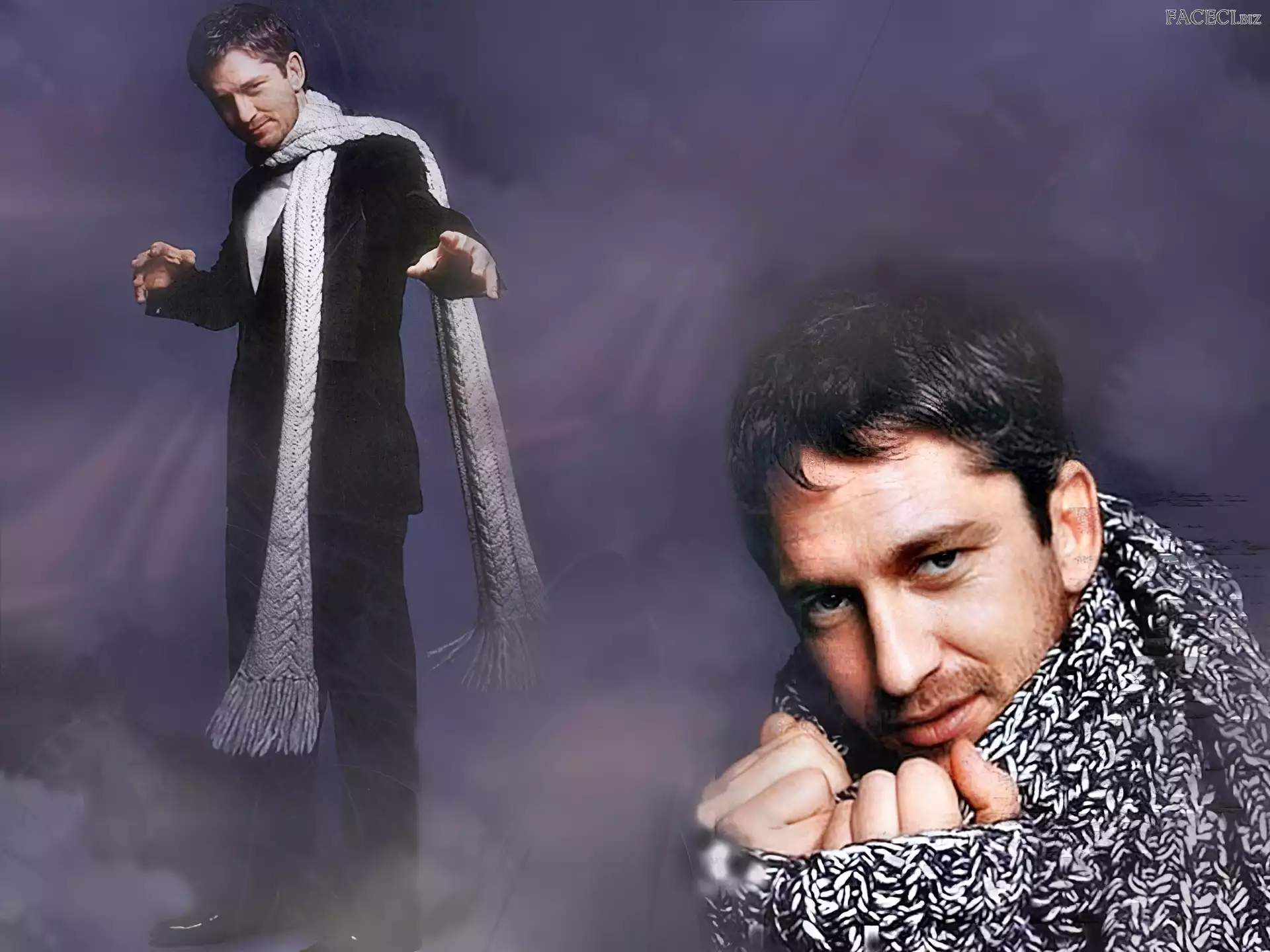sweter, Gerard Butler, szalik