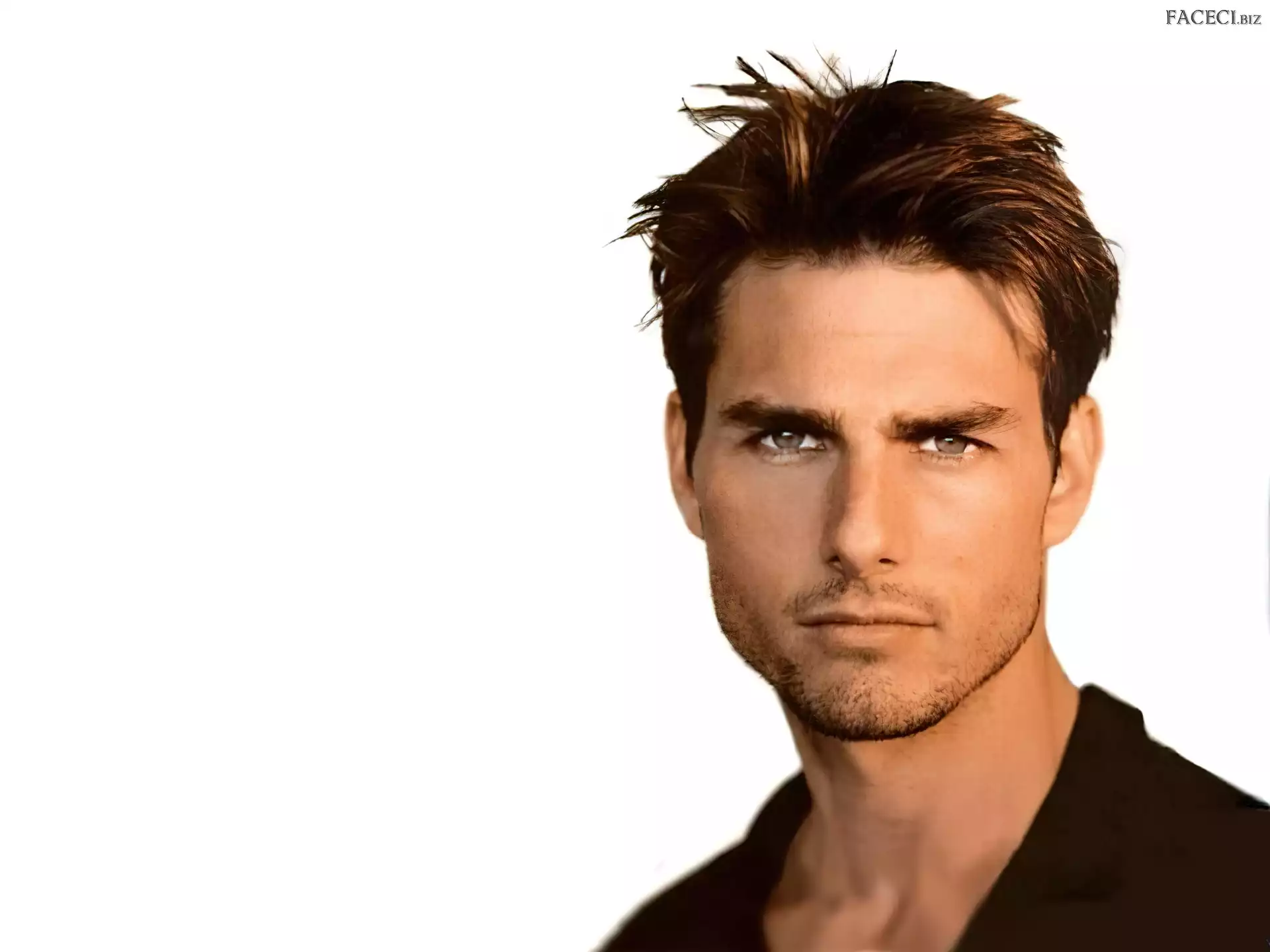 Tom Cruise, brązowe włosy