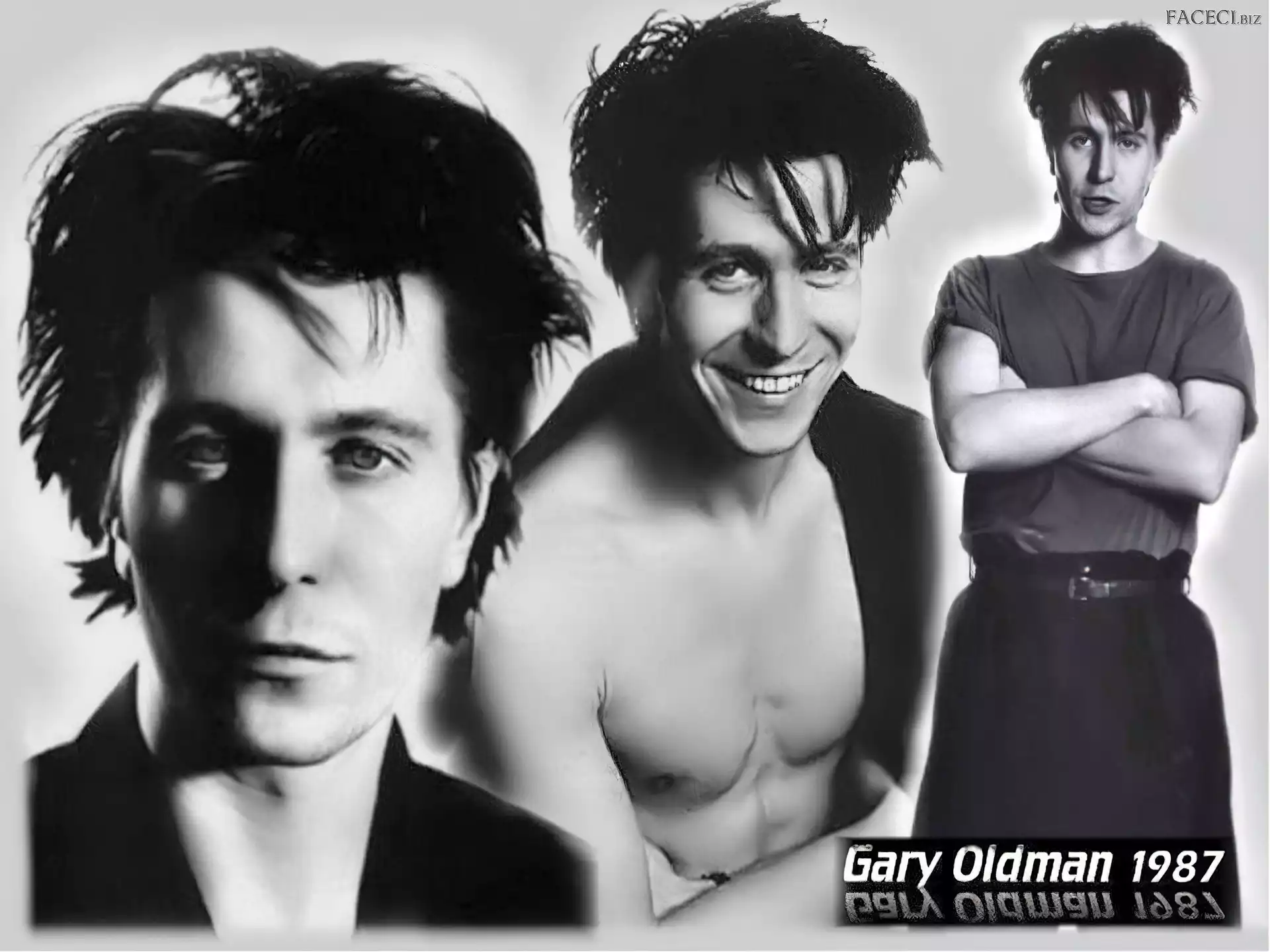 uśmiech, Gary Oldman, ciemne włosy