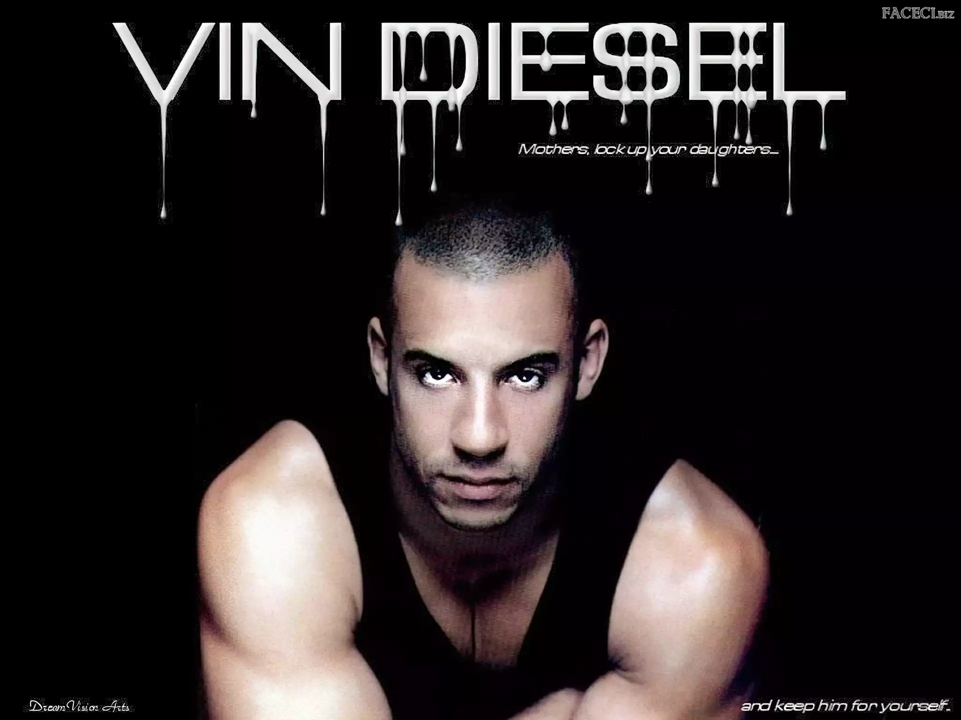 Vin Diesel, czarna koszulka