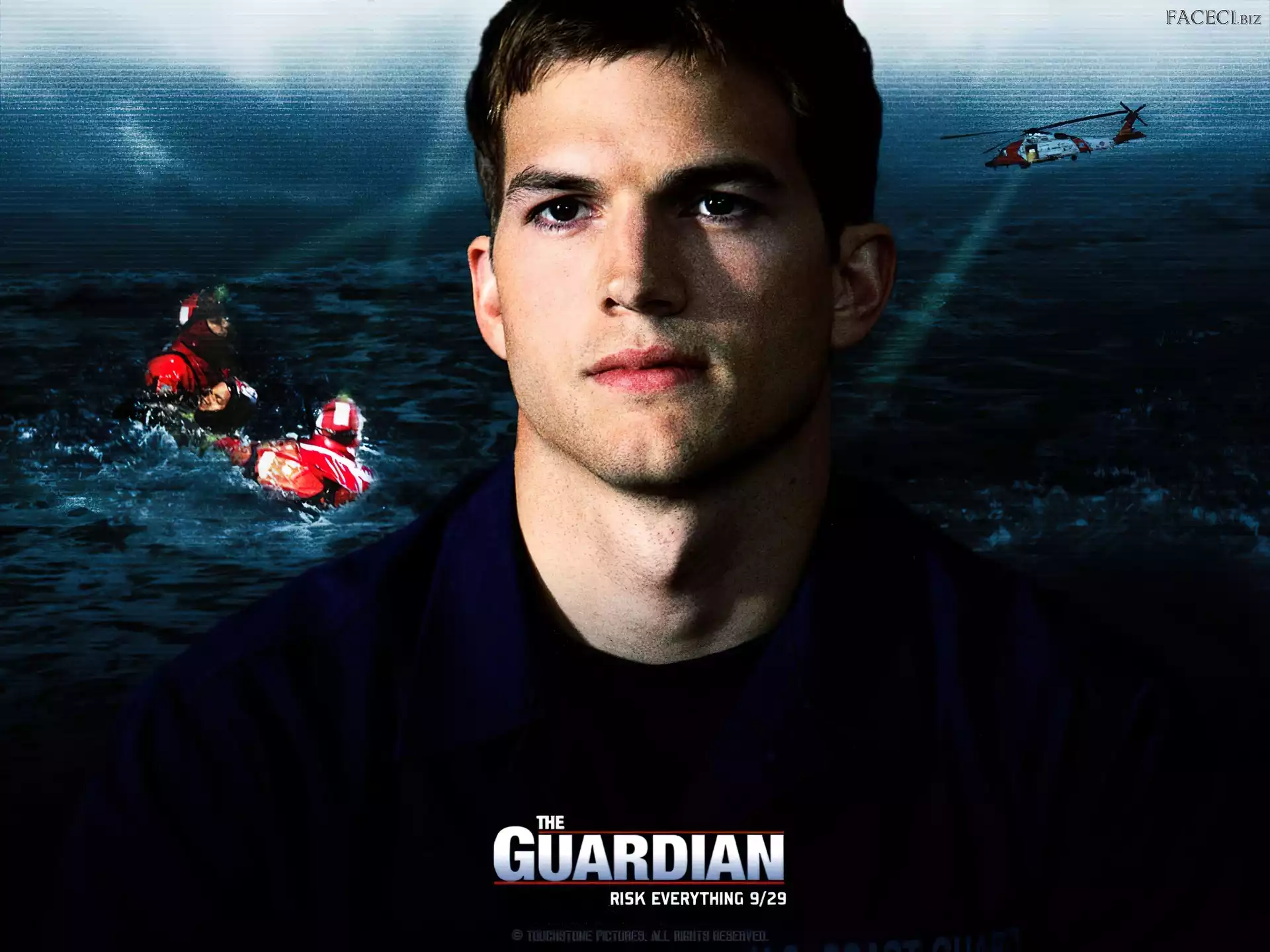 ratownicy, woda, Ashton Kutcher, The Guardian, śmigłowiec