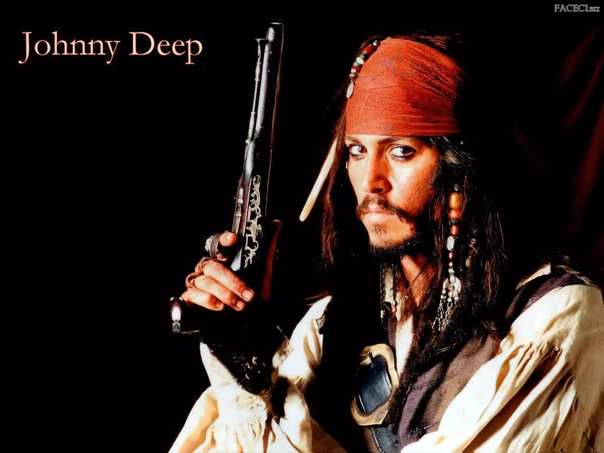 Piraci Z Karaibów, pistolet, kapitan, Johnny Depp